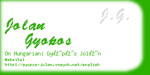 jolan gyopos business card